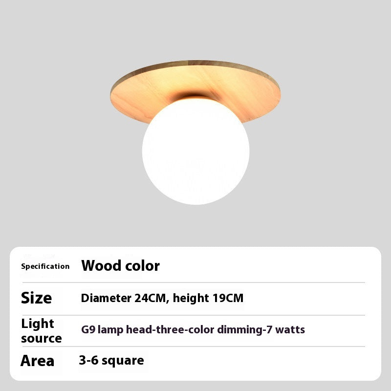 Nordic Log-Style LED Ceiling Light