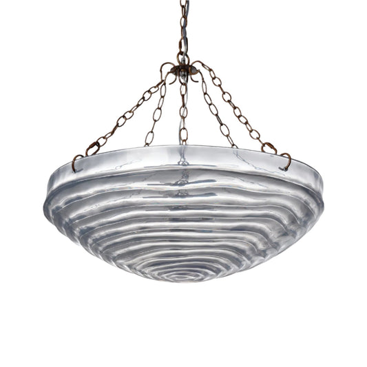 Six-Finish Decorative Chandelier / Clear/Silver
