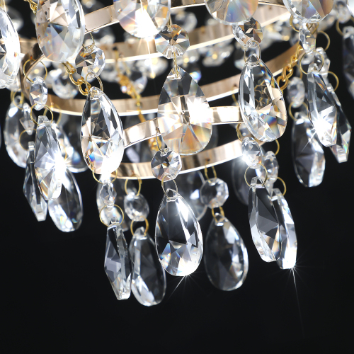 10-Light Gold K9 Crystal Chandelier