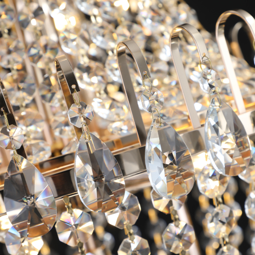 10-Light Gold K9 Crystal Chandelier