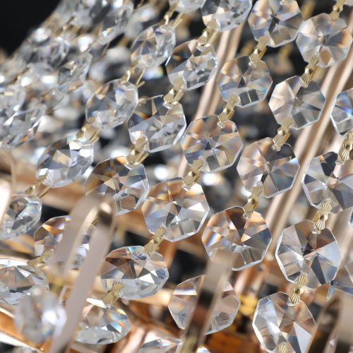 10-Light Gold K9 Crystal Chandelier