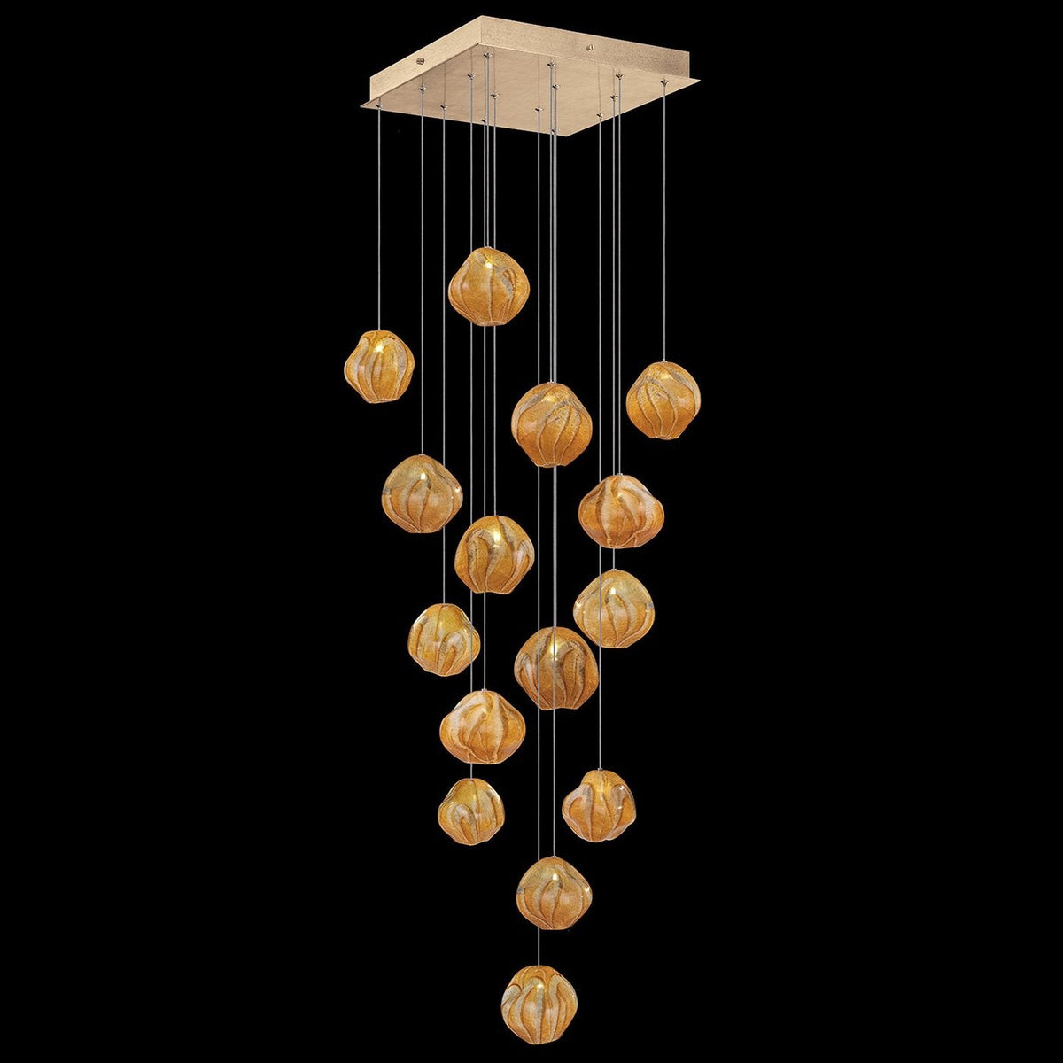 19-Inch Hand-Blown Glass Pendant Light
