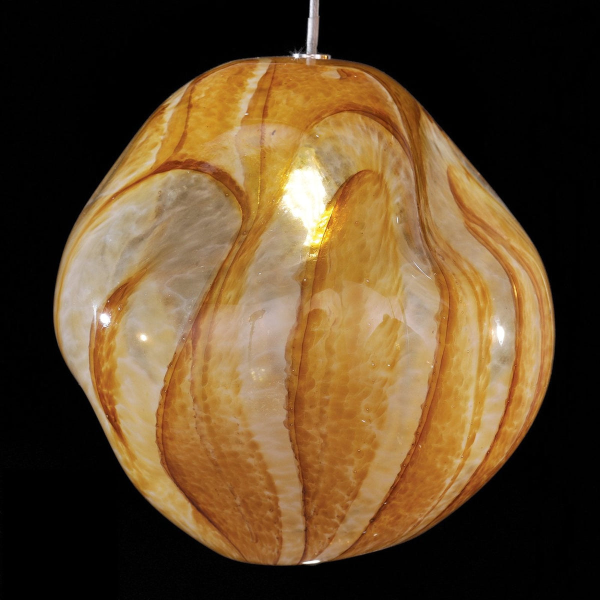 19-Inch Hand-Blown Glass Pendant Light