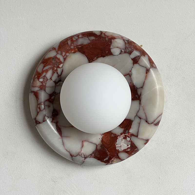 Bulgari Red Marble Wall Light / Purple Luo Red