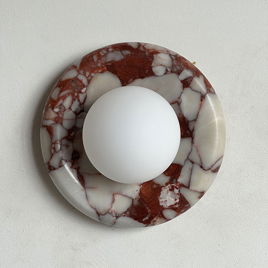 Bulgari Red Marble Wall Light / Purple Luo Red