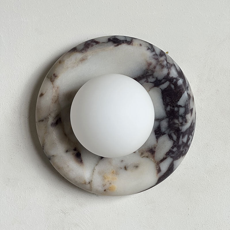 Bulgari Red Marble Wall Light / Offwhite cave stone