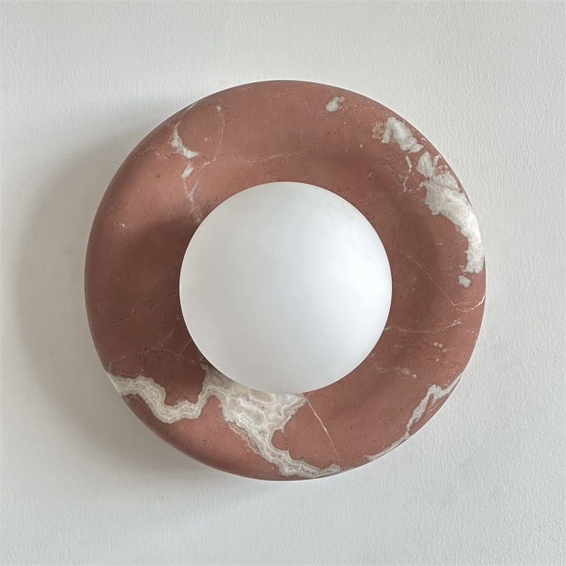 Bulgari Red Marble Wall Light / Big flower green