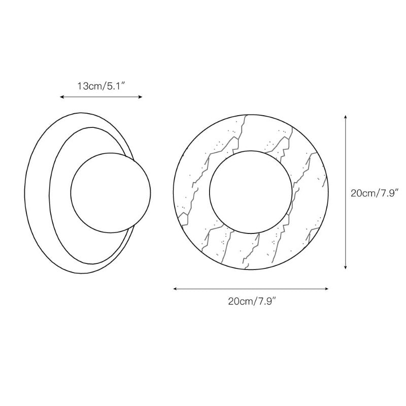 Bulgari Red Marble Wall Light