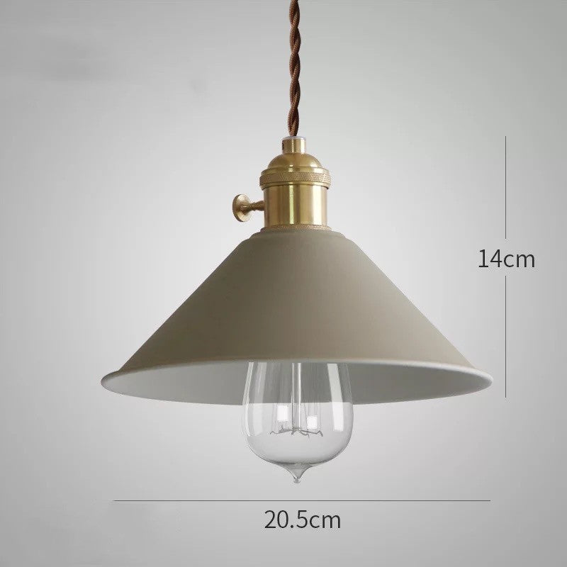 Colourful Copper Nordic Pendant Light / White / Edison bulb