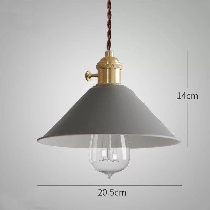 Colourful Copper Nordic Pendant Light / White / Led bulb