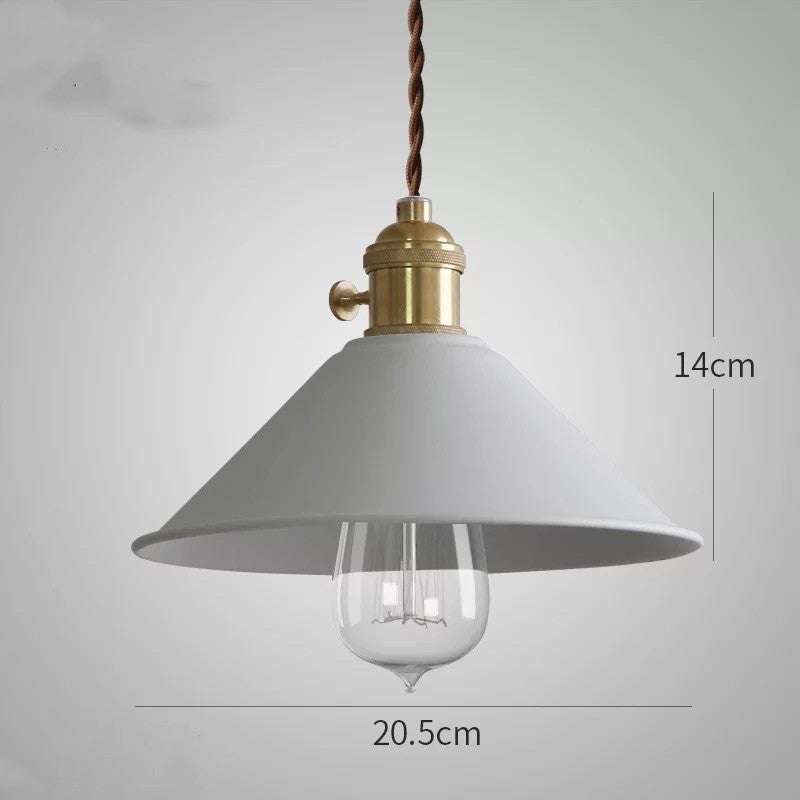 Colourful Copper Nordic Pendant Light / Green / Edison bulb