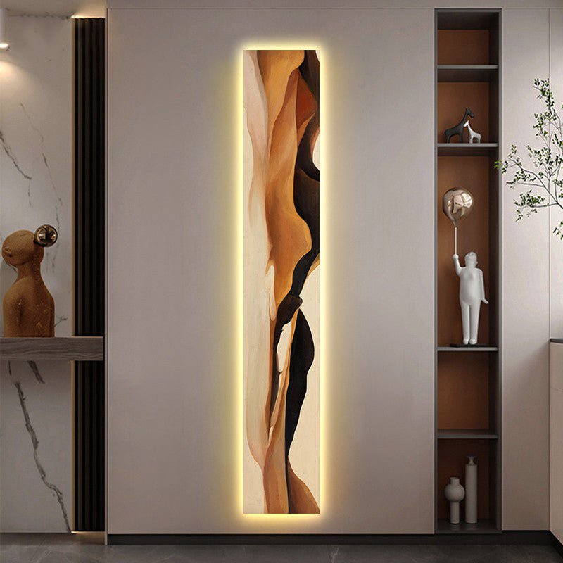 Crystal Framed LED Decorative Light Panel / Colour border A / Oil on canvas screen / 120x20