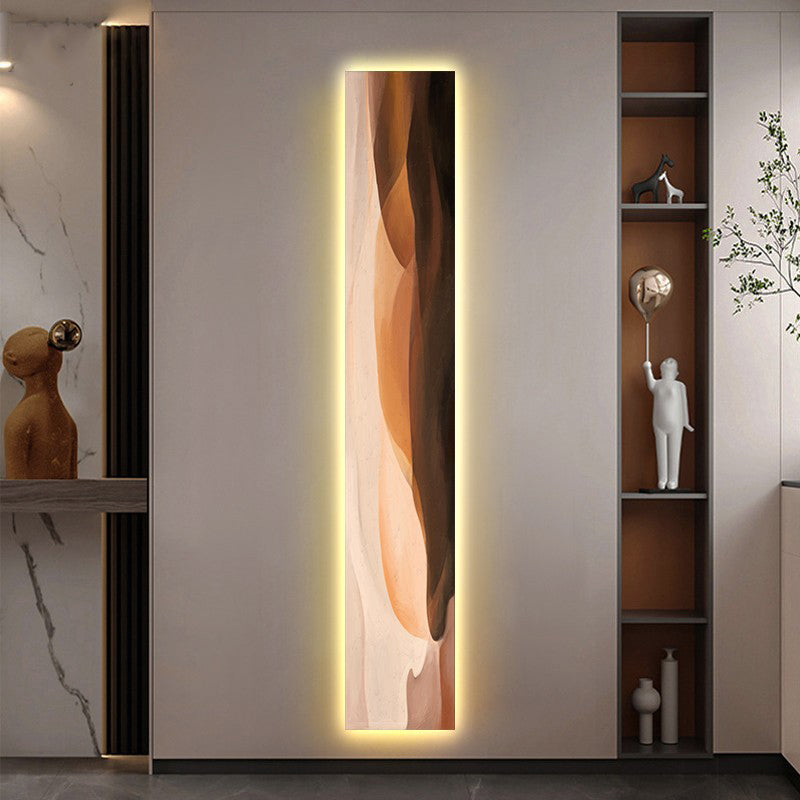 Crystal Framed LED Decorative Light Panel / Colour border B / Oil on canvas screen / 120x20