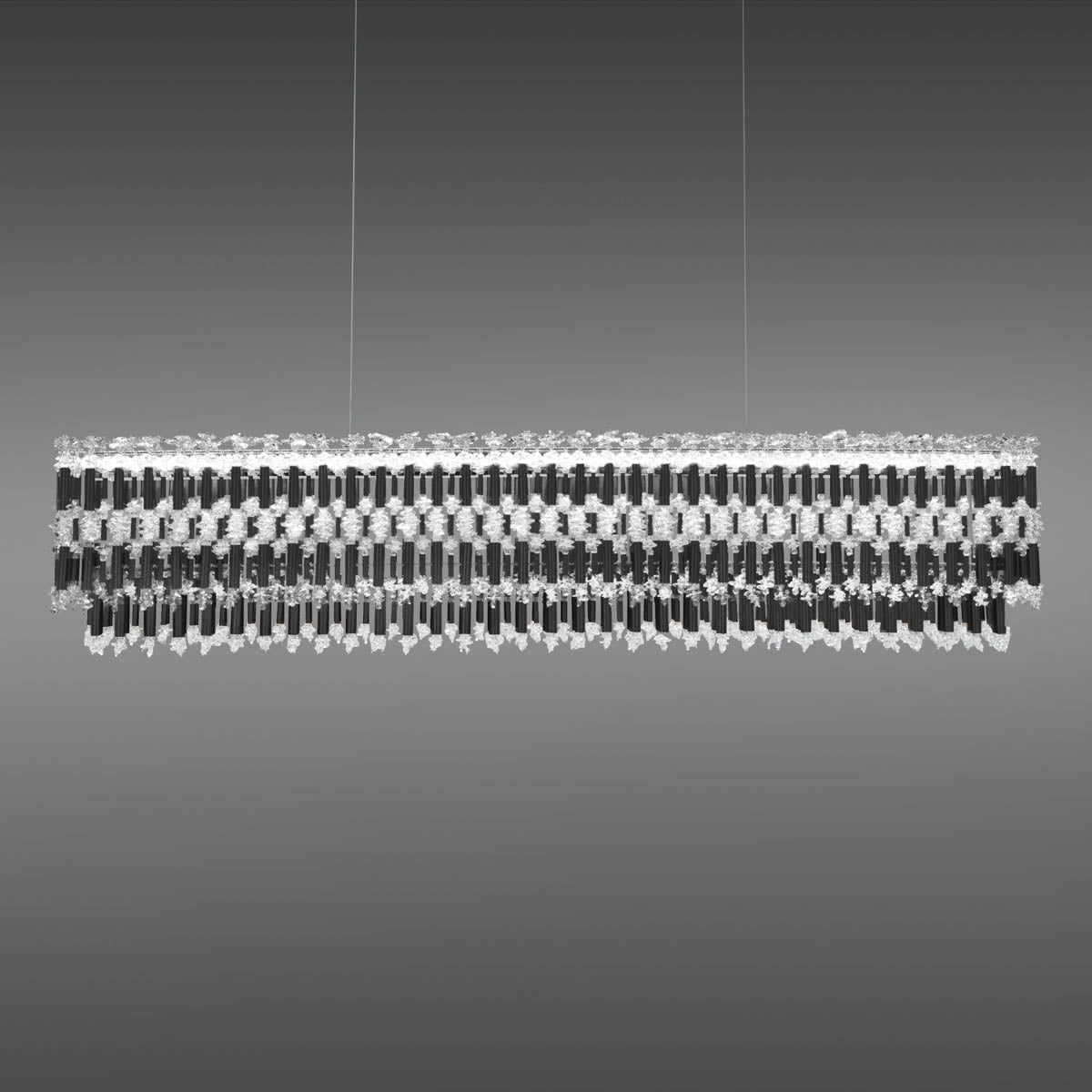 Crystal Linear LED Pendant Light / Black
