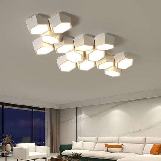Modern Iron Acrylic LED Ceiling Light / Neutral Light / Black / 1 Head