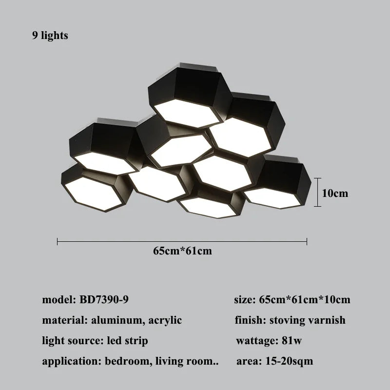 Modern Iron Acrylic LED Ceiling Light / Neutral Light / White / 1 Head