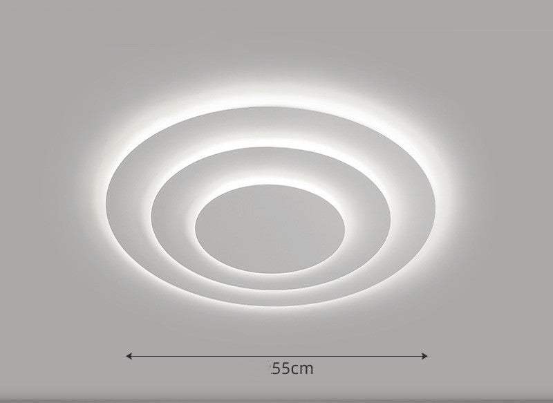 Modern Round Iron LED Ceiling Light / Electrodeless remote control / 105cm