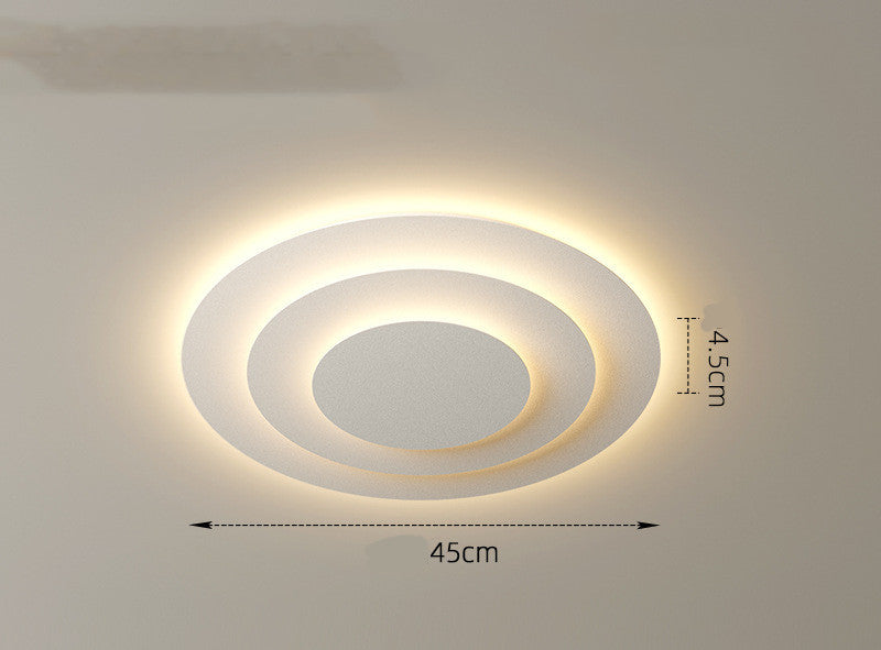 Modern Round Iron LED Ceiling Light / Tricolor dimming / 55cm
