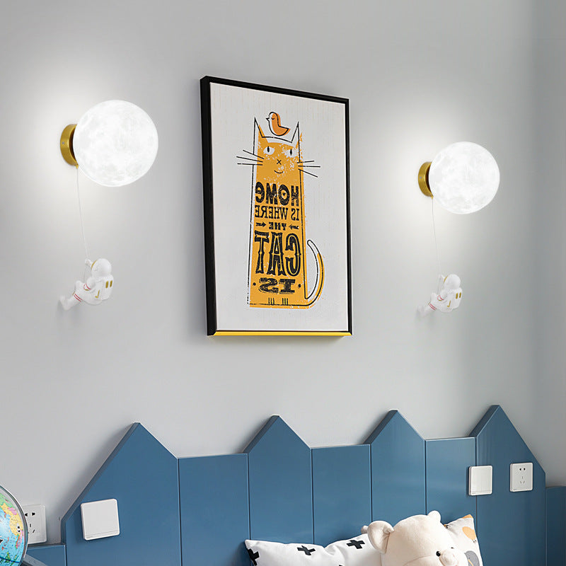 Moon and Planet Decorative Wall Light / 12 watt tricolor / Moon Diameter 15cm