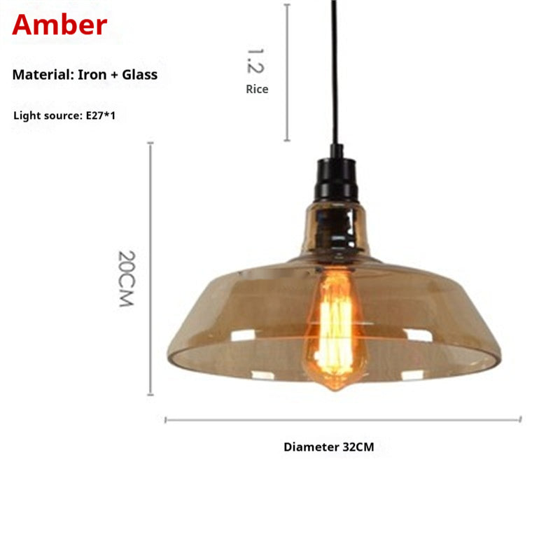 Nordic Coloured Glass Pendant Light / Standard / B Smoky Gray