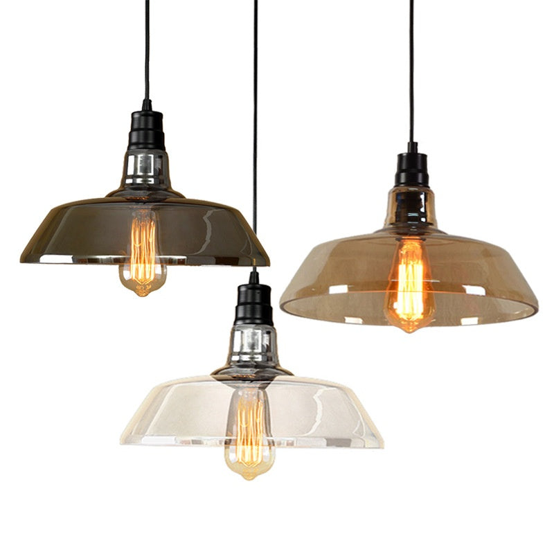 Nordic Coloured Glass Pendant Light / Standard / A Smoky Gray