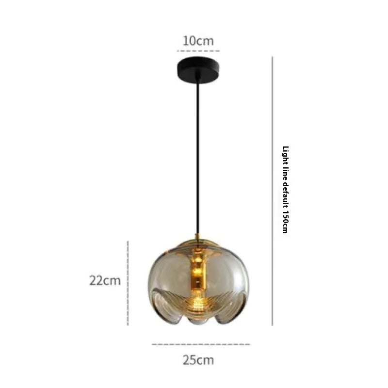 Nordic Coloured Glass Pendant Light / Standard / C Amber