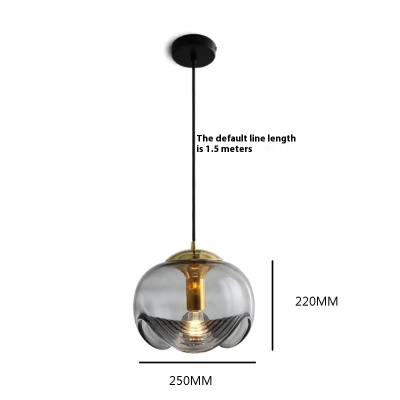 Nordic Coloured Glass Pendant Light / Standard / C Smoky Gray