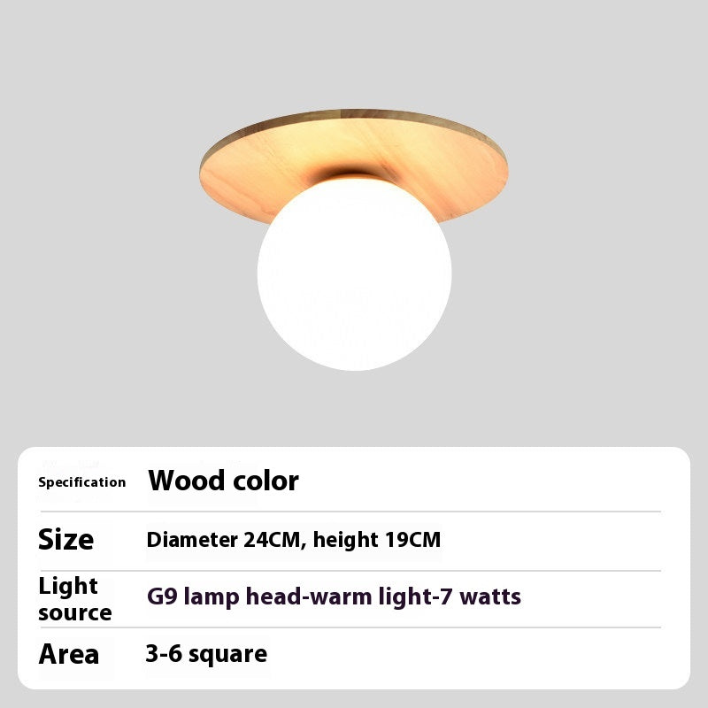 Nordic Log-Style LED Ceiling Light