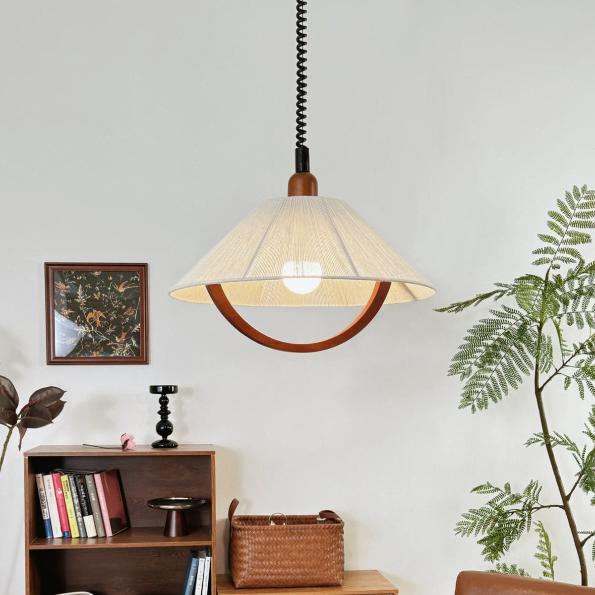 Retro Fabric Shade LED Chandelier / Warm Light