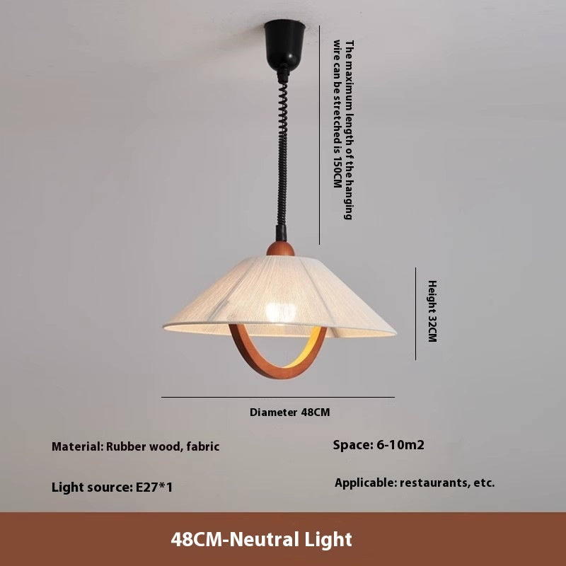 Retro Fabric Shade LED Chandelier