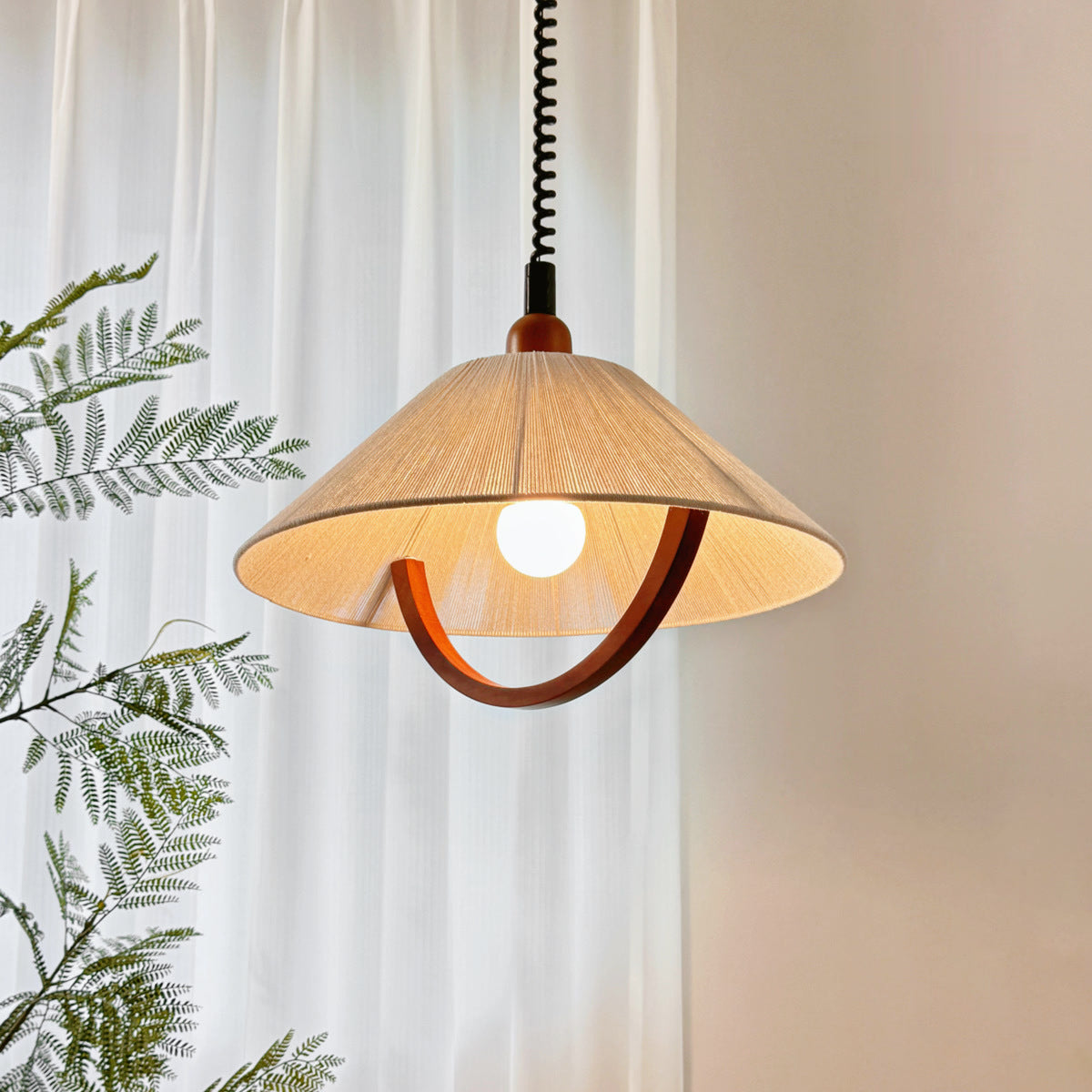 Retro Fabric Shade LED Chandelier / Three Colors