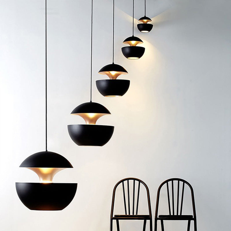 Single-Head Aluminum LED Pendant Light / White small / With light