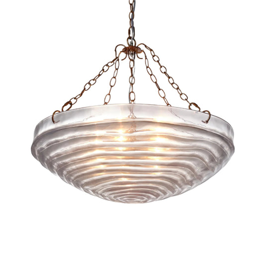 Six-Finish Decorative Chandelier / Clear/Gold