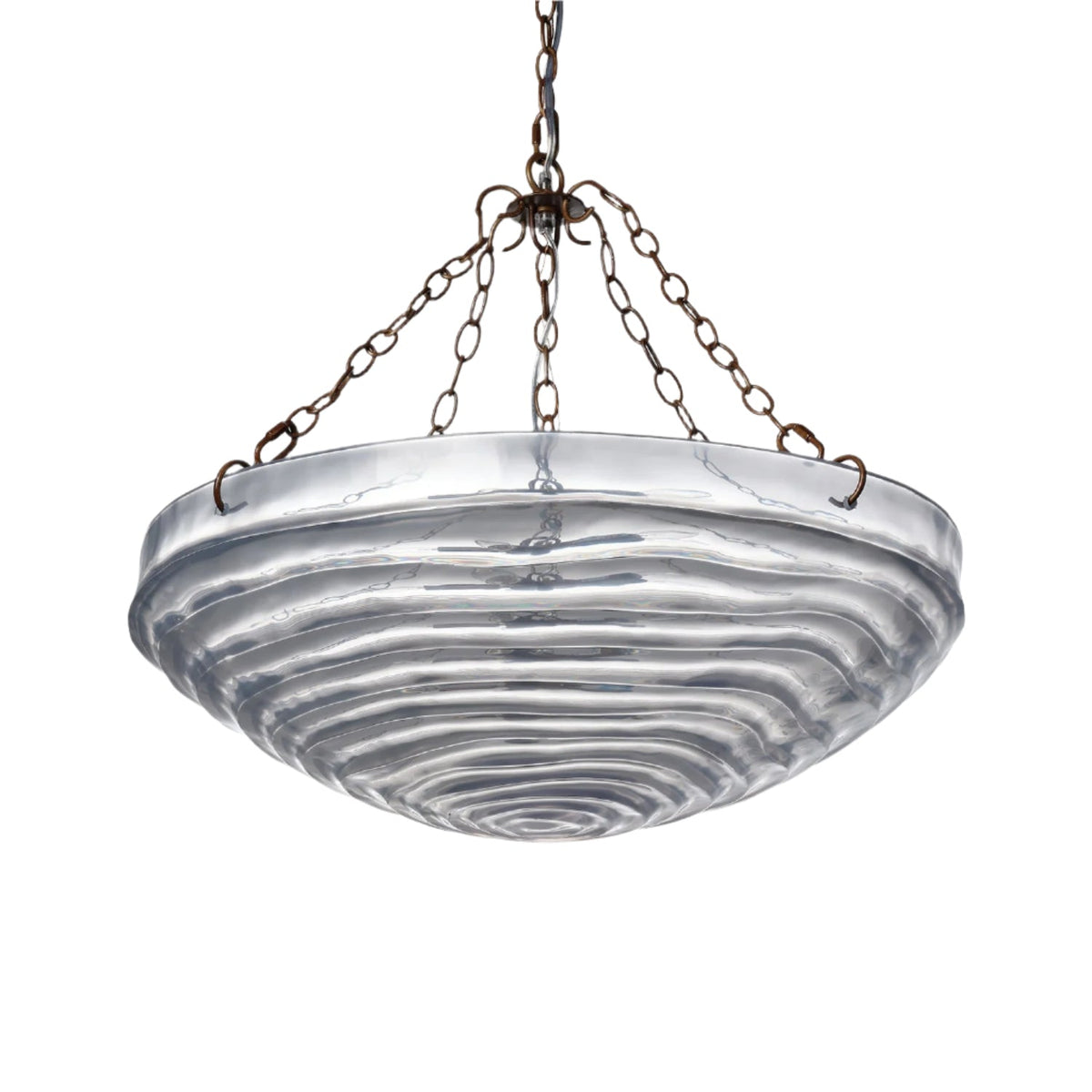 Six-Finish Decorative Chandelier / Clear/Silver