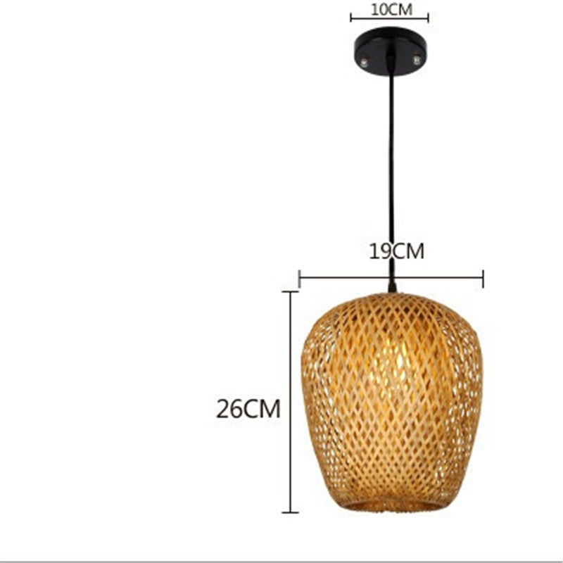 Three-Light Bamboo Pendant Light