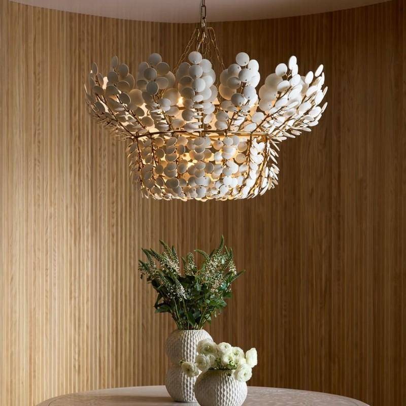 Two-Tier Coconut Shell Chandelier